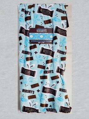 Hershey’s Milk Chocolate Plush Throw Blanket Measures 60 x 70 In.